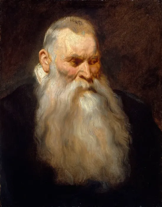 Gerahmter Druck : Studium eines alten Mannes mit einem weißen Bart, um 1617-1620. Künstler: Anthony van Dyck Gerahmter Druck : Studium eines alten Mannes mit einem weißen Bart, um 1617-1620. Künstler: Anthony van Dyck