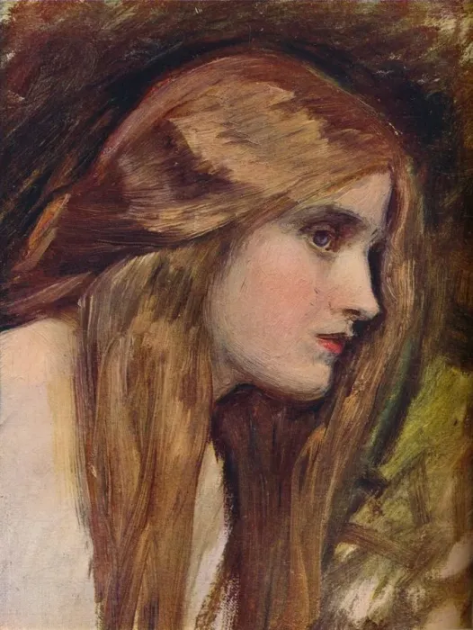 Gerahmter Druck : Studie für Phyllis und Demophon, um 1907. Künstler: John William Waterhouse Gerahmter Druck : Studie für Phyllis und Demophon, um 1907. Künstler: John William Waterhouse