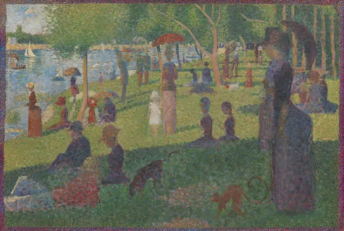 Gerahmter Druck : Studie für einen Sonntag auf La Grande Jatte, 1884. Künstler: Georges-Pierre Seurat Gerahmter Druck : Studie für einen Sonntag auf La Grande Jatte, 1884. Künstler: Georges-Pierre Seurat