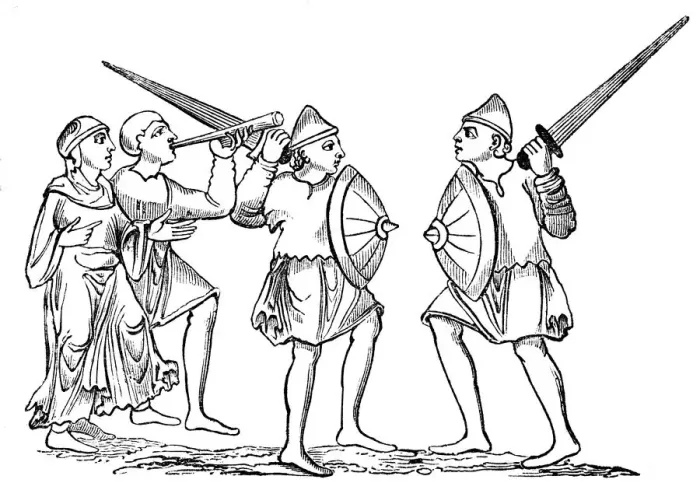 Gerahmter Druck : Schwerttanz, 1833 Gerahmter Druck : Schwerttanz, 1833
