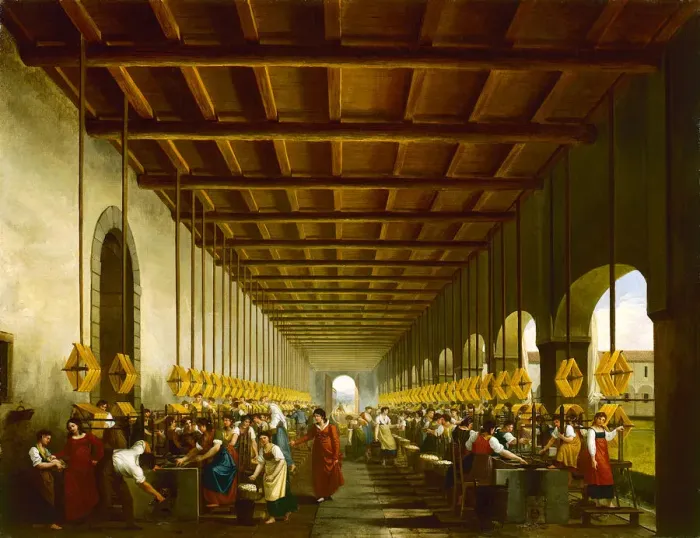Gerahmter Druck : Textilmühle in Bergamo Gerahmter Druck : Textilmühle in Bergamo