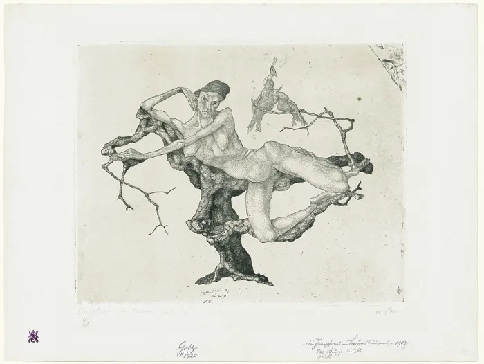 Gerahmter Druck : Traumende Jungfrau, 1903 Gerahmter Druck : Traumende Jungfrau, 1903
