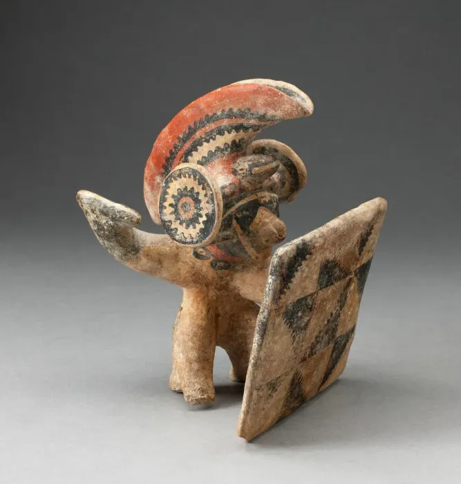 Gerahmter Druck : Krieger mit Hüttchen und Schild, n.- v Chr. / n.- n. Chr., Erfinder unbekannt Gerahmter Druck : Krieger mit Hüttchen und Schild, n.- v Chr. / n.- n. Chr., Erfinder unbekannt