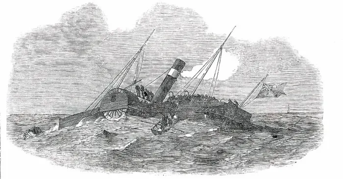 Gerahmter Druck : Wrack des Superb Dampfers, 1850. Künstler: Unbekannt. Wrack des Superb Dampfers, 1850. Künstler: Unbekannt Gerahmter Druck : Wrack des Superb Dampfers, 1850. Künstler: Unbekannt. Wrack des Superb Dampfers, 1850. Künstler: Unbekannt