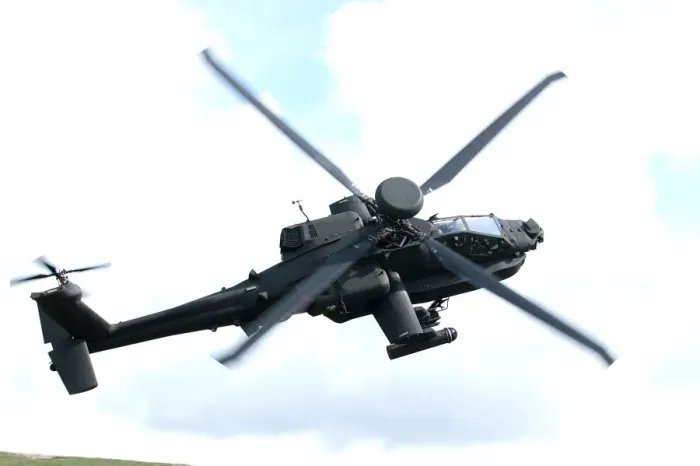 Gerahmter Druck : Hubschrauber Apache