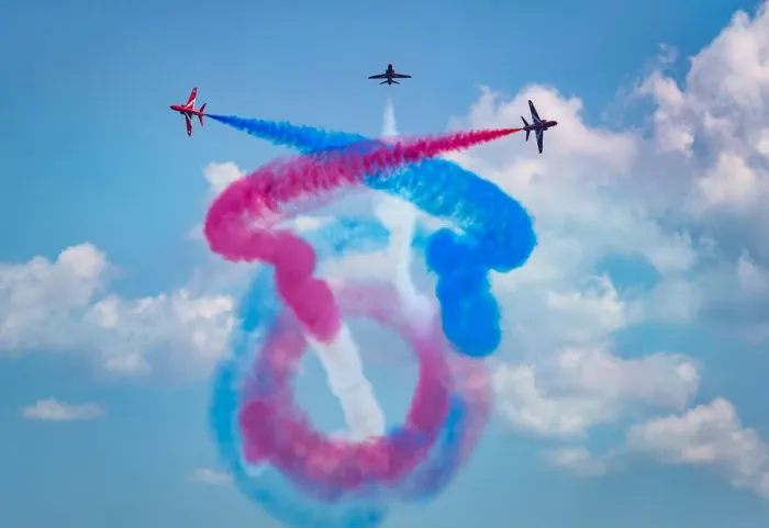 Gerahmter Druck : Übung der Red Arrows - SPRINGHAWK Gerahmter Druck : Übung der Red Arrows - SPRINGHAWK