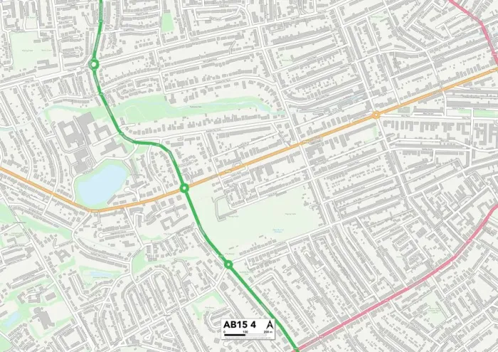 Gerahmter Druck : Aberdeen AB15 4 Karte
