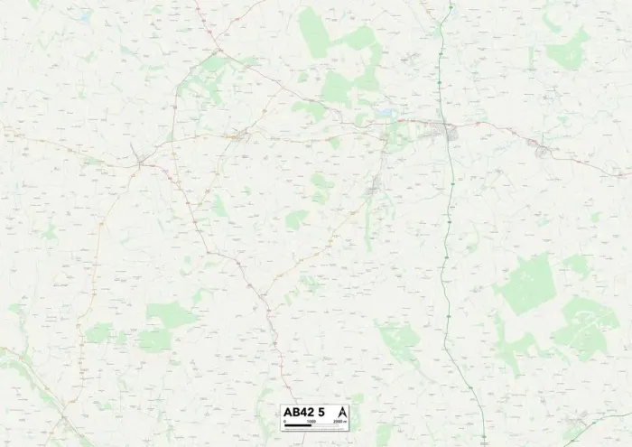Gerahmter Druck : Aberdeenshire AB42 5 Map Gerahmter Druck : Aberdeenshire AB42 5 Map