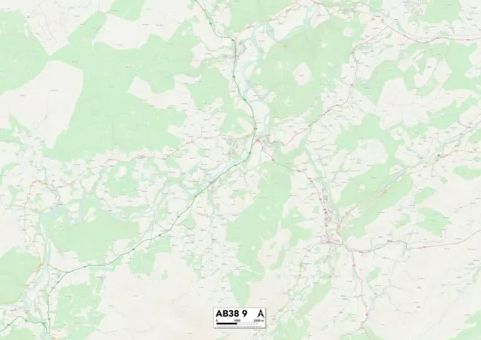 Gerahmter Druck : Morag AB38 9 Karte
