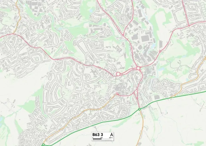 Gerahmter Druck : Birmingham, B63 3