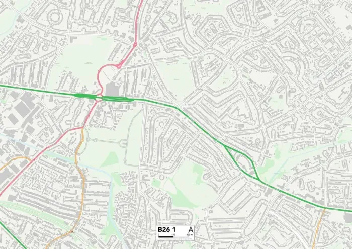 Gerahmter Druck : Birmingham, B 26 1 Karte Gerahmter Druck : Birmingham, B 26 1 Karte