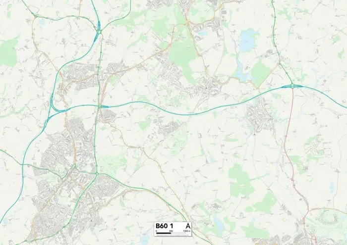 Gerahmter Druck : Bromsgrove, B60 1 Karte Gerahmter Druck : Bromsgrove, B60 1 Karte