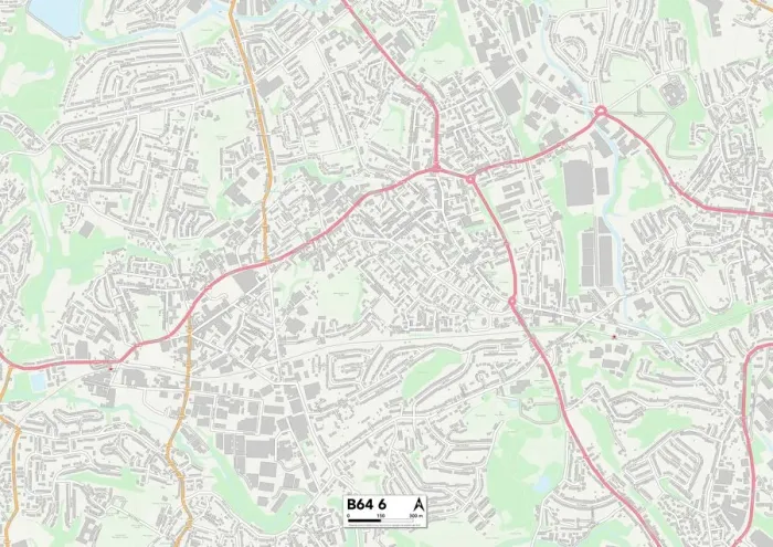Gerahmter Druck : Sandwell, B64, 6 - Karte