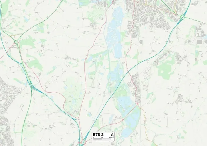 Gerahmter Druck : Tamworth B78 2 Karte Gerahmter Druck : Tamworth B78 2 Karte
