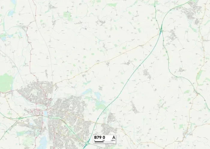 Gerahmter Druck : Tamworth B79 0 Karte Gerahmter Druck : Tamworth B79 0 Karte