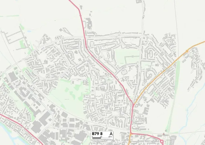 Gerahmter Druck : Tamworth, B79 8 Karte Gerahmter Druck : Tamworth, B79 8 Karte
