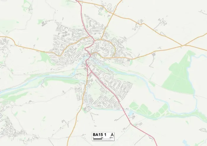 Gerahmter Druck : Bath, BA15 1