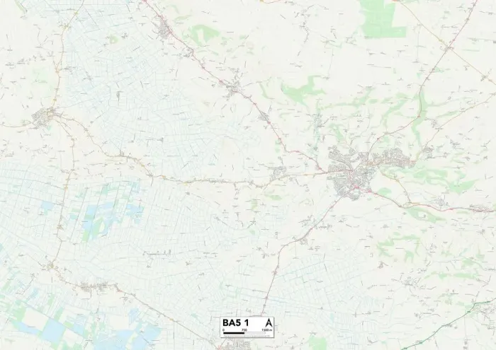 Gerahmter Druck : Mendip BA5 1 Karte Gerahmter Druck : Mendip BA5 1 Karte