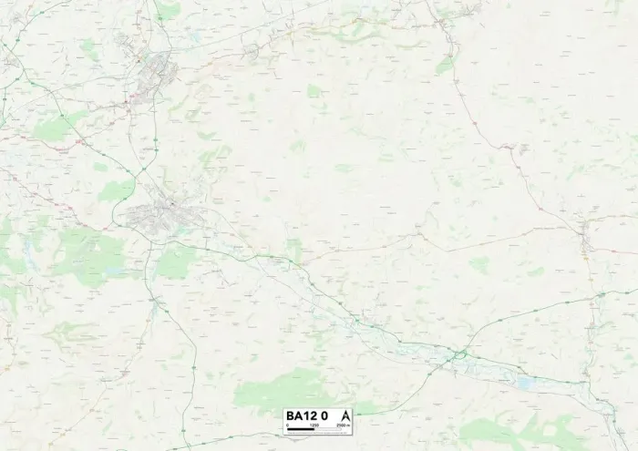Gerahmter Druck : Wiltshire, BA12 0 Karte Gerahmter Druck : Wiltshire, BA12 0 Karte