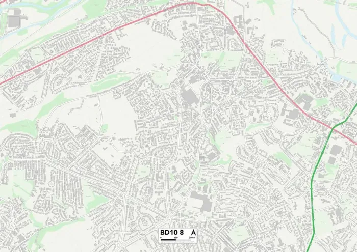 Gerahmter Druck : Bradford BD10 8 Karte