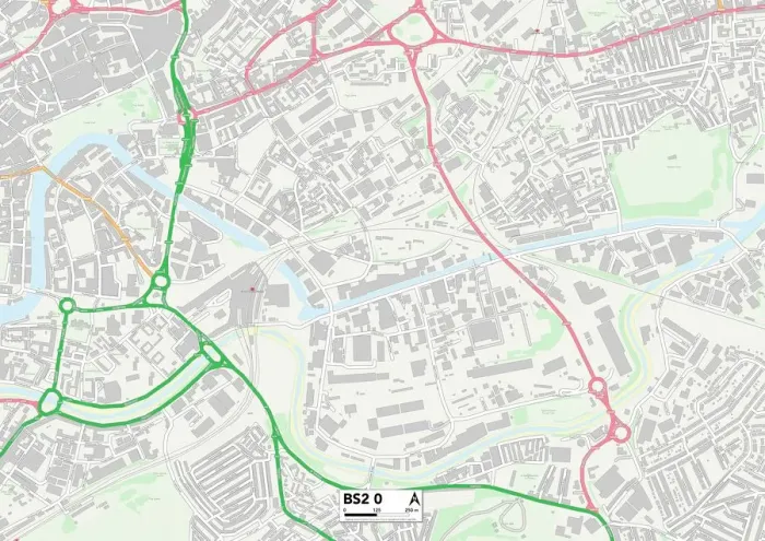 Gerahmter Druck : Bristol BS20 MAP Gerahmter Druck : Bristol BS20 MAP