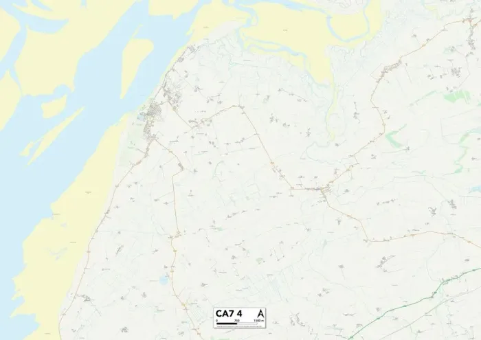 Gerahmter Druck : Allerdale, CA7 4 Karte