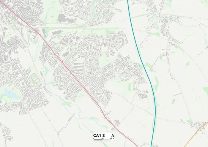 Gerahmter Druck : Karlslie CA13 Karte Gerahmter Druck : Karlslie CA13 Karte
