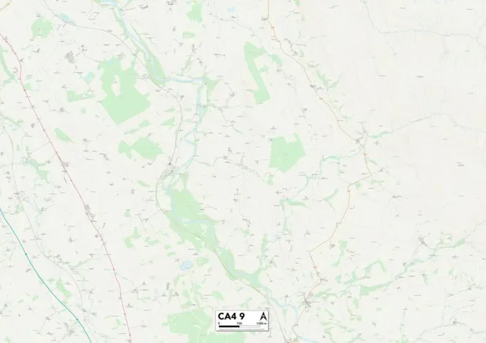Gerahmter Druck : Karlslie CA4 9 Karte Gerahmter Druck : Karlslie CA4 9 Karte