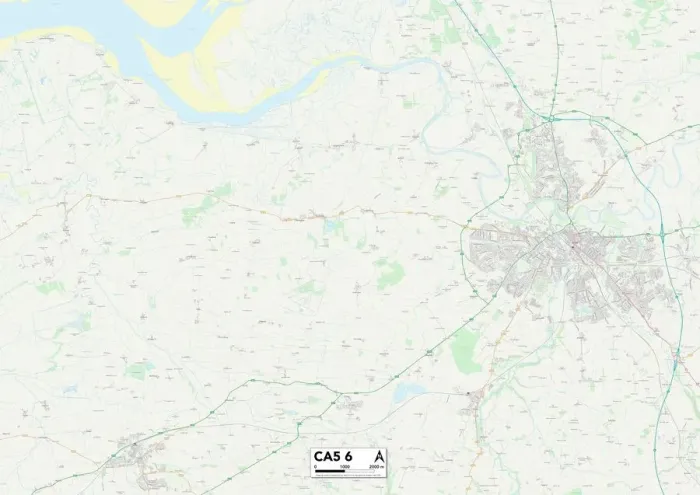 Gerahmter Druck : Karlslie CA5 6 Karte Gerahmter Druck : Karlslie CA5 6 Karte