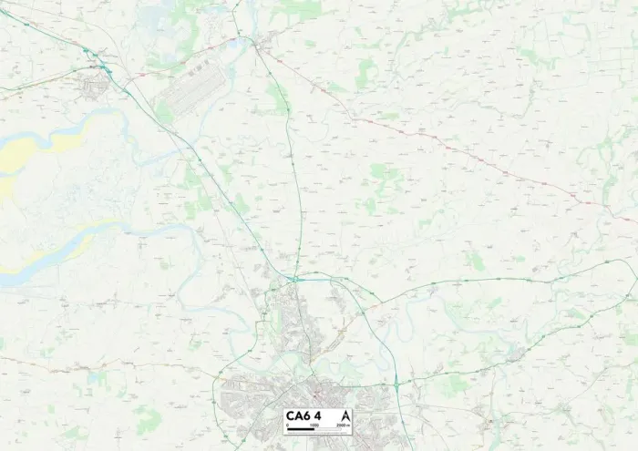 Gerahmter Druck : Karlslie CA6 4 Karte Gerahmter Druck : Karlslie CA6 4 Karte
