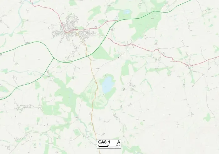 Gerahmter Druck : Karlslie CA8 1 Karte Gerahmter Druck : Karlslie CA8 1 Karte