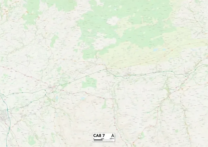 Gerahmter Druck : Karlslie CA8 7 Karte