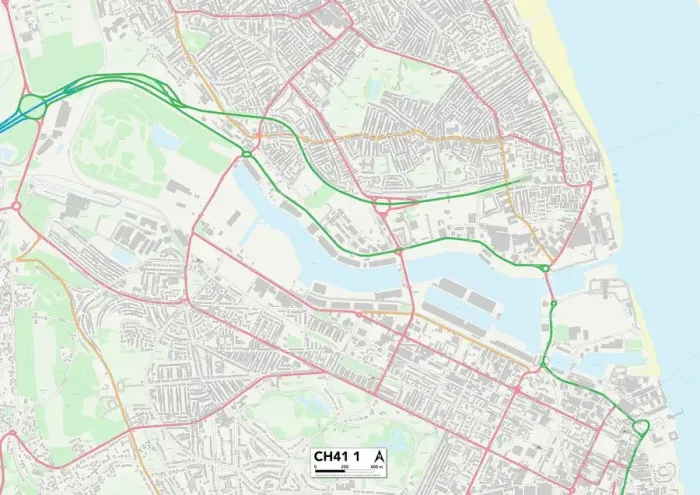 Gerahmter Druck : Wirral CH41 1 Karte
