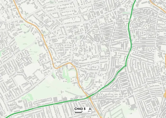 Gerahmter Druck : Wirral Cheshire C47 5 Map Gerahmter Druck : Wirral Cheshire C47 5 Map