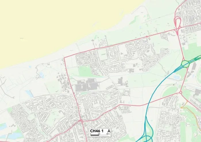 Gerahmter Druck : Wirral CH46 1 Karte Gerahmter Druck : Wirral CH46 1 Karte