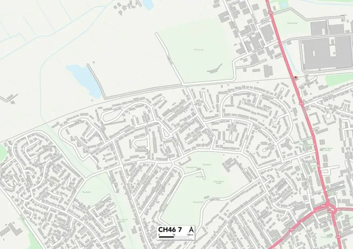 Gerahmter Druck : Wirral, CH46, 7 Karte Gerahmter Druck : Wirral, CH46, 7 Karte