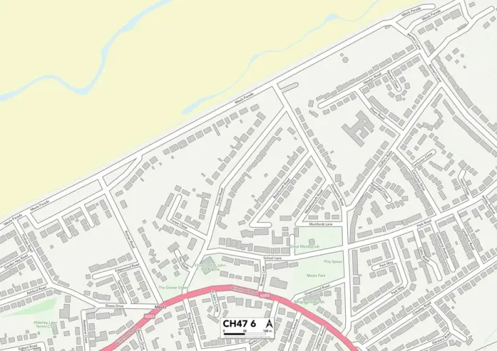 Gerahmter Druck : Wirral CH47 6 Karte Gerahmter Druck : Wirral CH47 6 Karte