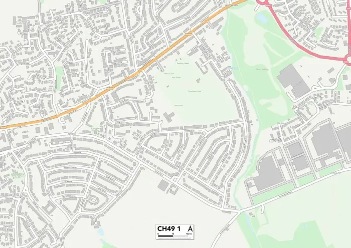 Gerahmter Druck : Wirral, CH49-1 Karte Gerahmter Druck : Wirral, CH49-1 Karte