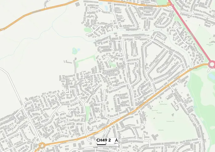 Gerahmter Druck : Wirral, CH49, 2 Karte Gerahmter Druck : Wirral, CH49, 2 Karte