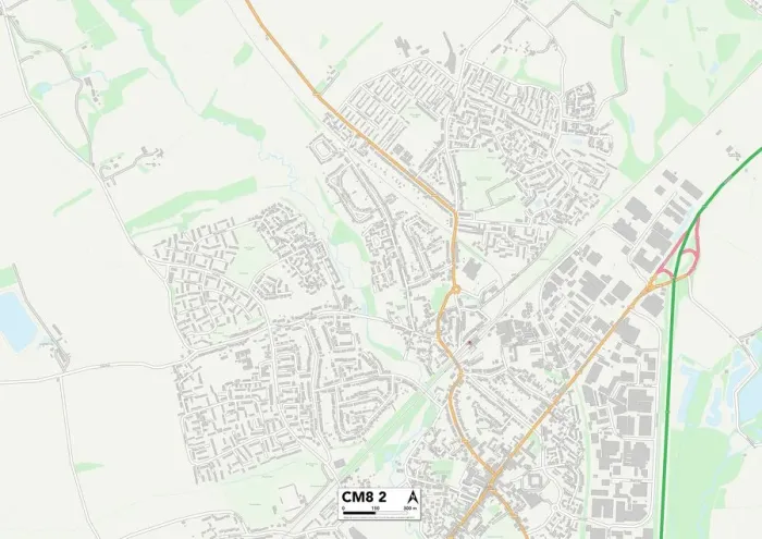 Gerahmter Druck : Braunton, CM8 2 Karte