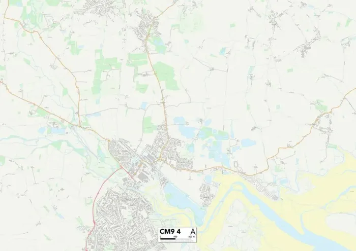 Gerahmter Druck : Maldon CM9 4 Karte