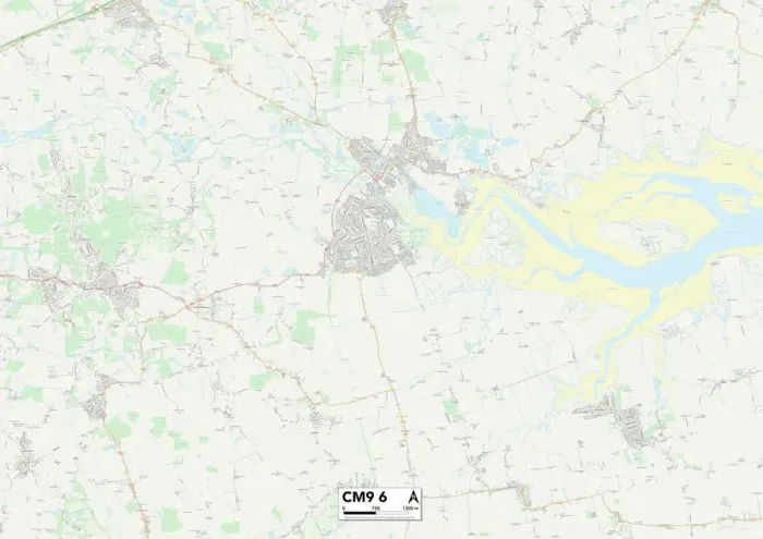 Gerahmter Druck : Maldon, CM9 6 Karte Gerahmter Druck : Maldon, CM9 6 Karte