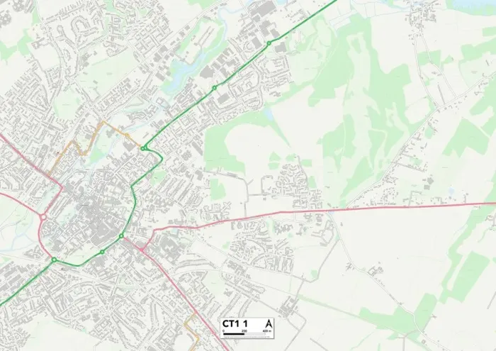 Gerahmter Druck : Kent CT1 1 Karte