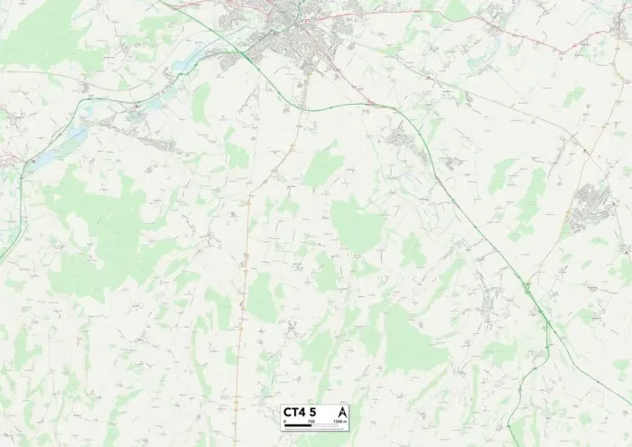 Gerahmter Druck : Kent CT4 5 Karte