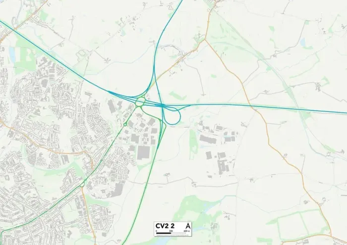 Gerahmter Druck : Köln CV2-Map Gerahmter Druck : Köln CV2-Map