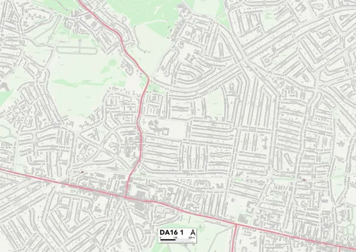 Gerahmter Druck : Bexley DA16 1 Karte Gerahmter Druck : Bexley DA16 1 Karte