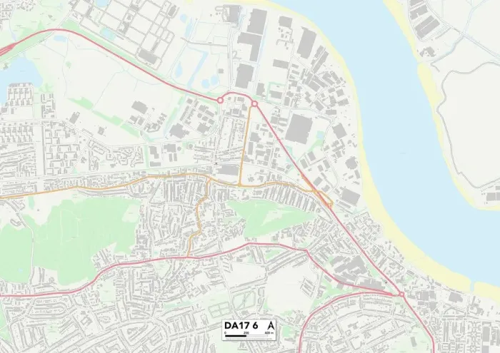 Gerahmter Druck : Bexley DA17 6 Karte
