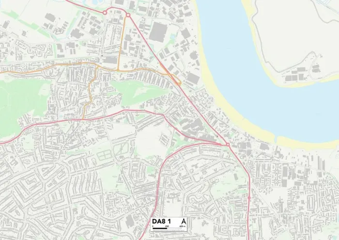 Gerahmter Druck : Bexley, DA8 1 Karte