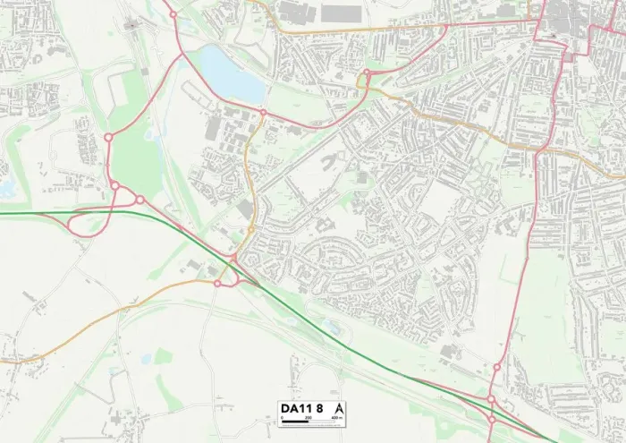 Gerahmter Druck : Gravesham DA11 8 Karte Gerahmter Druck : Gravesham DA11 8 Karte