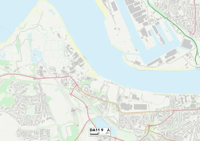 Gerahmter Druck : Gravesham DA11 9 Karte Gerahmter Druck : Gravesham DA11 9 Karte